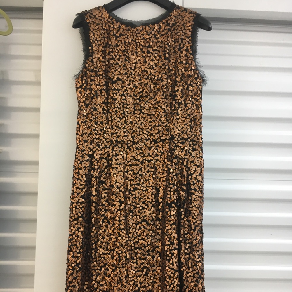Jessica Simpson Gold Sequin Cocktail Dress